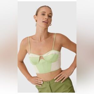 FINDERS KEEPER TIANA CORSET CREAM LIME SIZE S, 4 $160